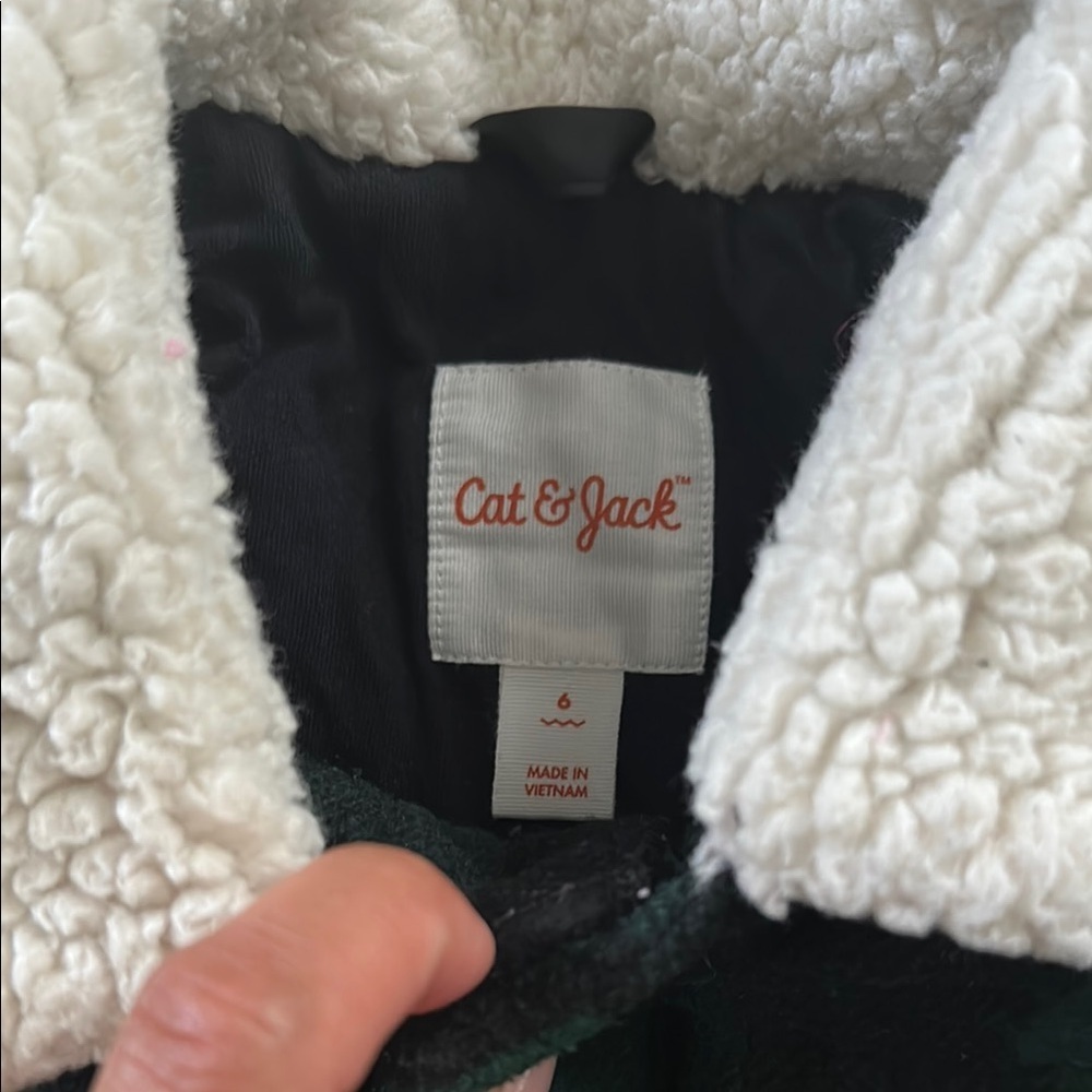 Kids Green and Black Plaid Jacket - Picture 4 of 4